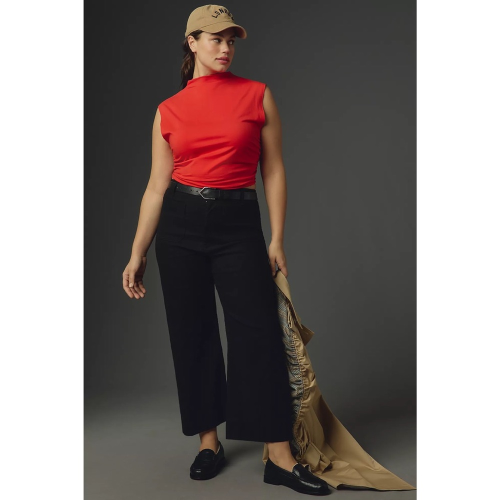Anthropologie Maeve | The Collete Crop Wide Leg Pants ~ US 30 - Picture 2 of 13